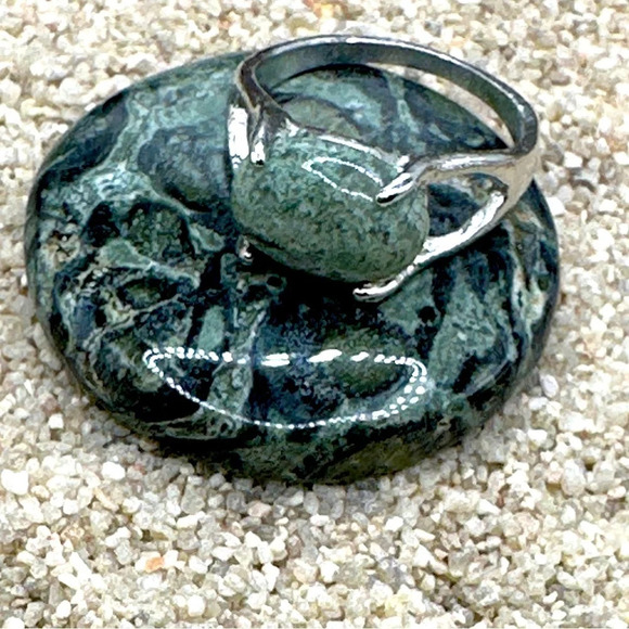 Kambaba jasper Victorian silver gem ring - Picture 2 of 3